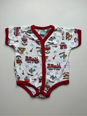 3-6 Month Vintage McBaby Sleeper Trains, Planes, Cars, Boat 100% Cotton
